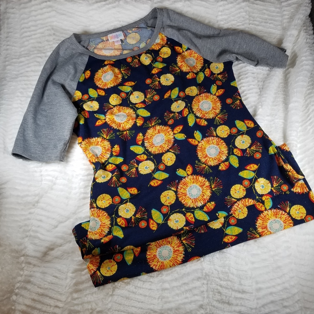 3/$12 Fun pattern LulaRoe baseball tee dress
